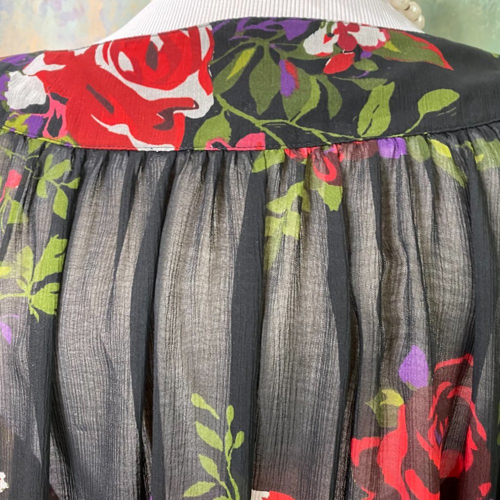 📌Belissimo Beautiful Floral light transparent Top - Picture 7 of 14